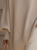 Women's Oversized Wool Jumper – Asymmetric Hem