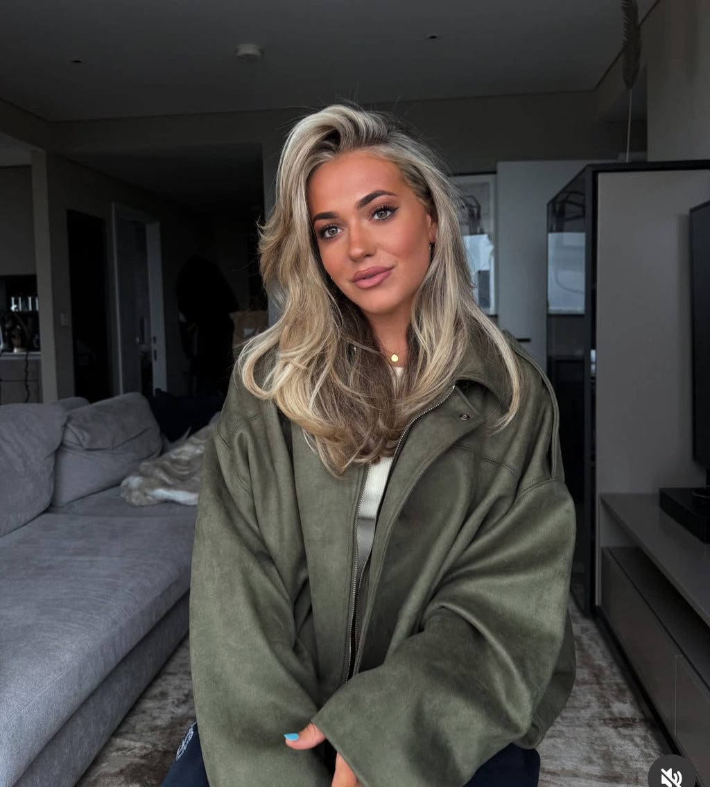Oversized Pocket Jacket in Suede Style – Casual Wear, Everyday Outfits