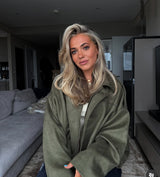 Oversized Pocket Jacket in Suede Style – Casual Wear, Everyday Outfits