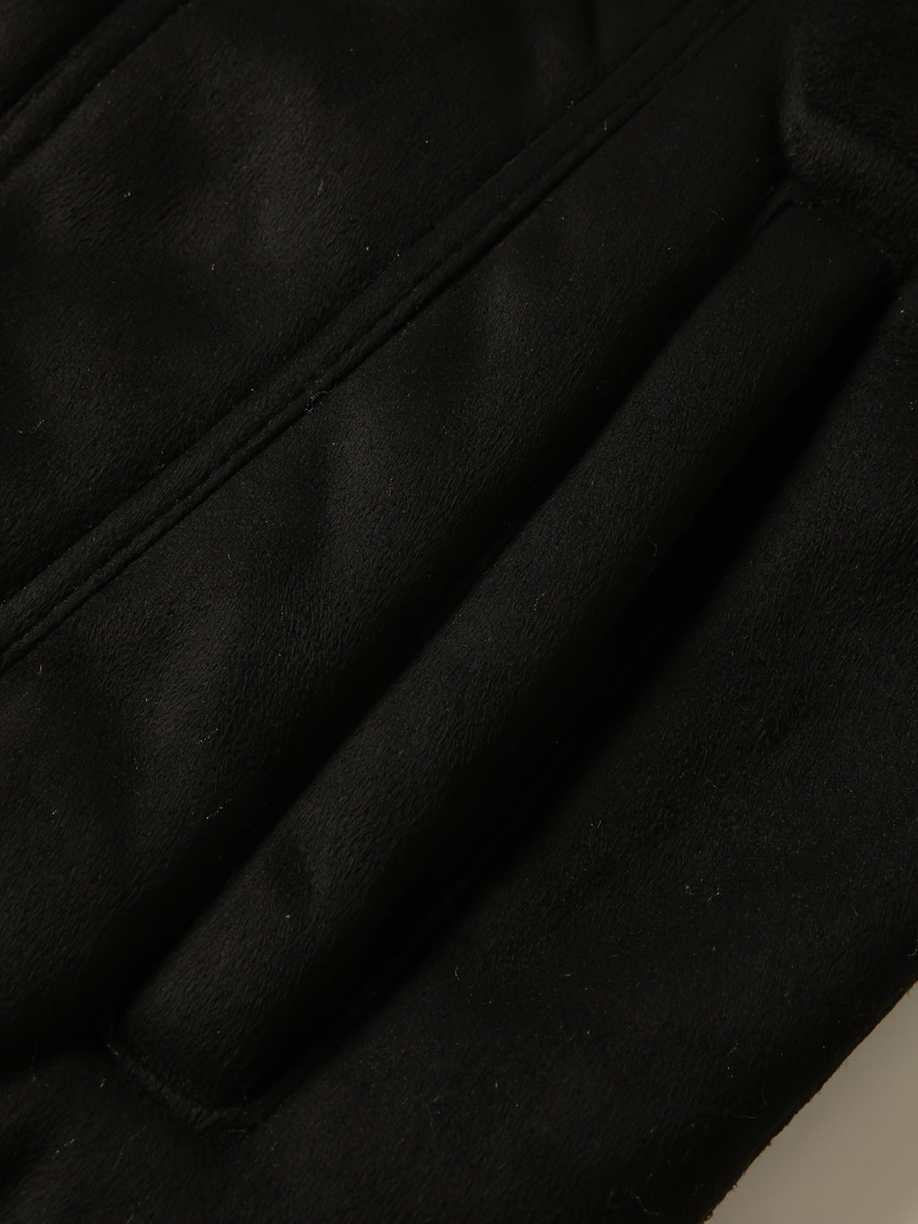 Men's Black Fleece-Lined Trucker Jacket
