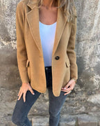 Women's Classic Blazer – Office & Casual – BROWN
