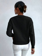 Women's Chunky Cable Knit Jumper – Drop Shoulder
