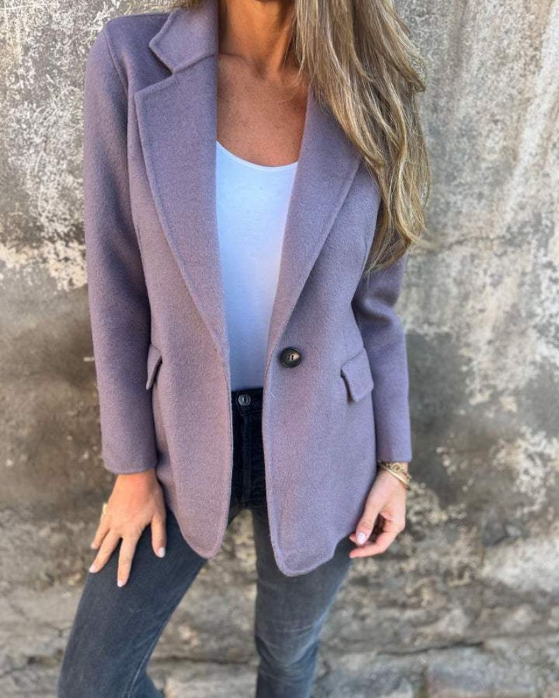 Women's Classic Blazer – Office & Casual – PURPLE