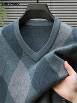 Men's Argyle V-Neck Jumper