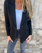 Women's Classic Blazer – Office & Casual – BLACK