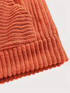 Unisex Ribbed Pullover Hoodie – Relaxed Fit
