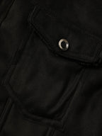 Men's Black Fleece-Lined Trucker Jacket