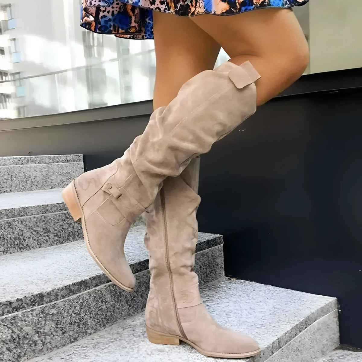 Women's Tall Boots – Office & Casual – BEIGE