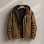 Men's Sherpa-Lined Canvas Jacket – Brown