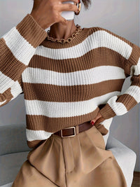 Women's Relaxed Striped Jumper – Drop Shoulder