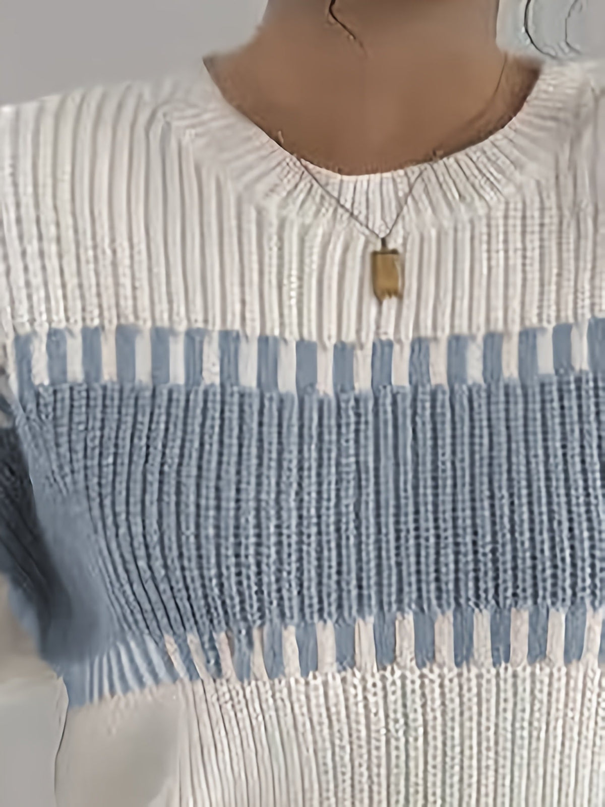 Women's Colour Block Striped Jumper – Drop Shoulder
