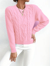 Women's Chunky Cable Knit Jumper – Drop Shoulder