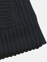 Unisex Ribbed Pullover Hoodie – Relaxed Fit