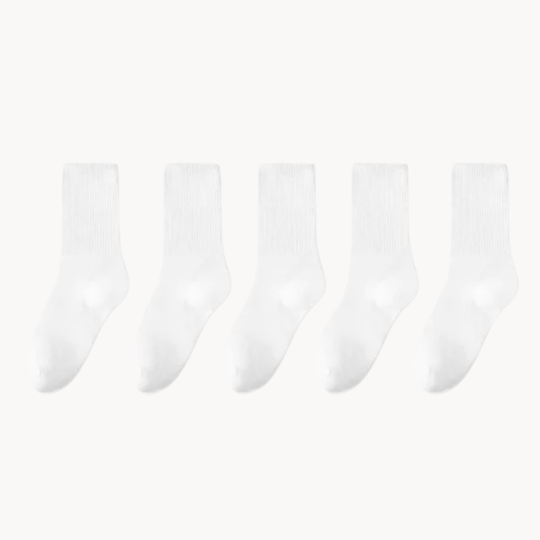 Unisex Cushioned Cotton Socks – Everyday Comfort – White