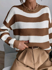 Women's Relaxed Striped Jumper – Drop Shoulder