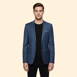 Men's Single-Button Lined Blazer – Office & Casual – Navy