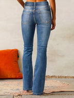 Women's Classic Flared Jeans – Stretch Denim