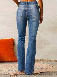 Women's Classic Flared Jeans – Stretch Denim
