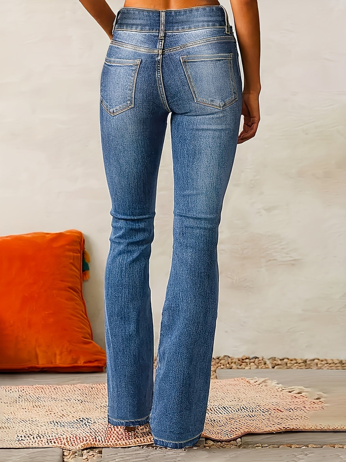 Women's Classic Flared Jeans – Stretch Denim