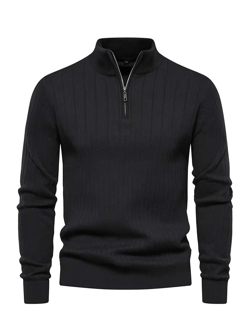 Men's Quarter-Zip Stand Collar Jumper