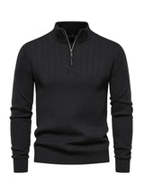 Men's Quarter-Zip Stand Collar Jumper