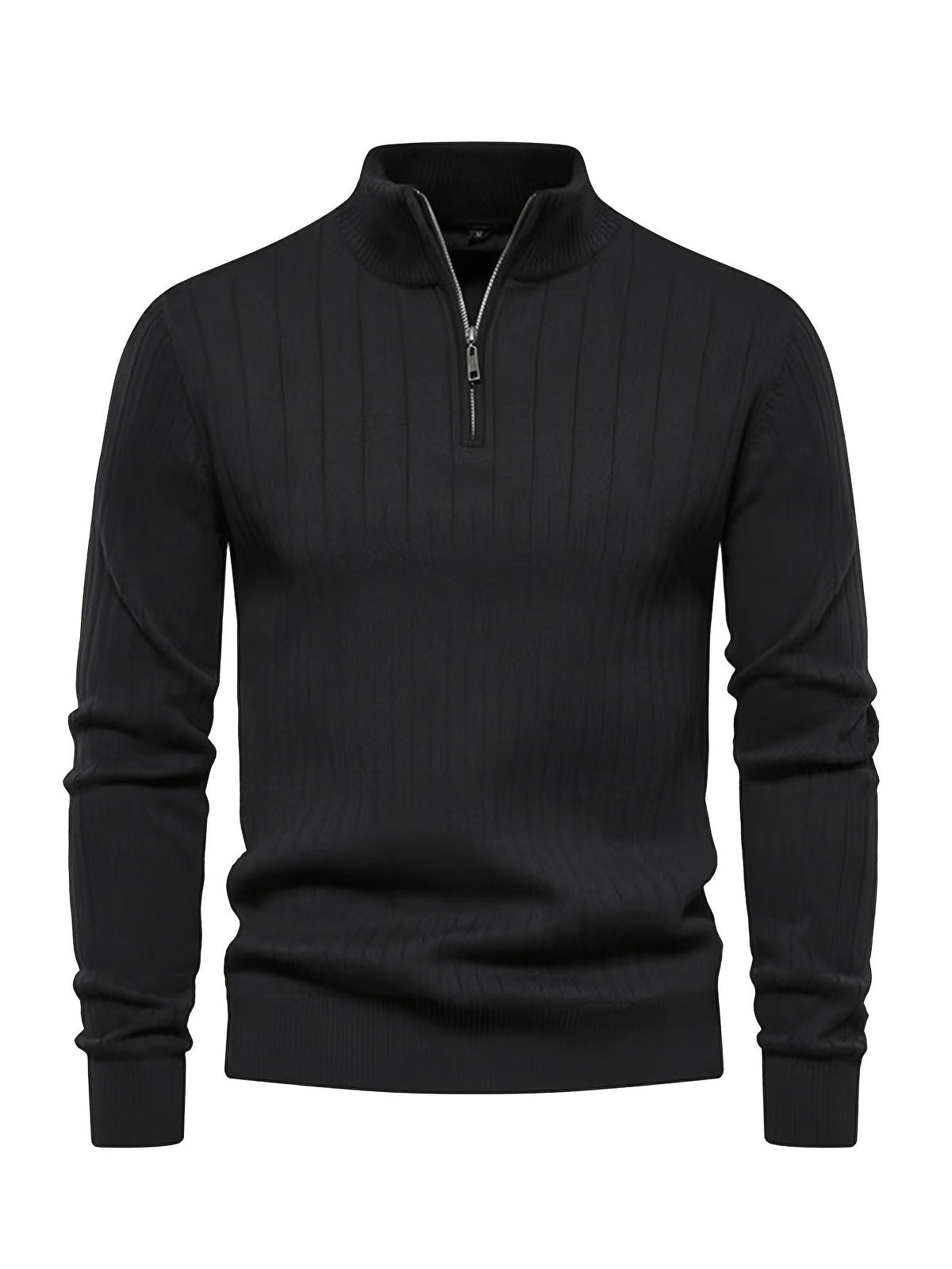Men's Quarter-Zip Stand Collar Jumper