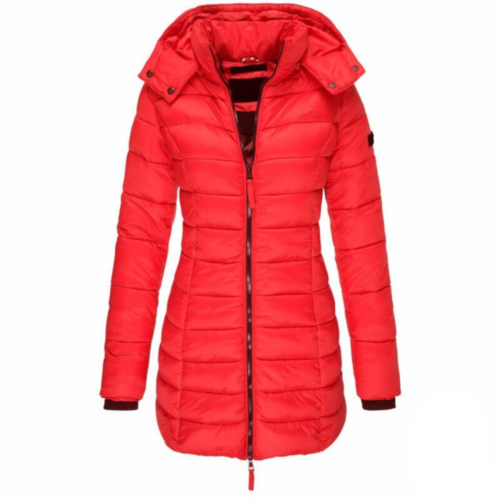Women's Hooded Zip-Up Puffer Jacket – Everyday Wear