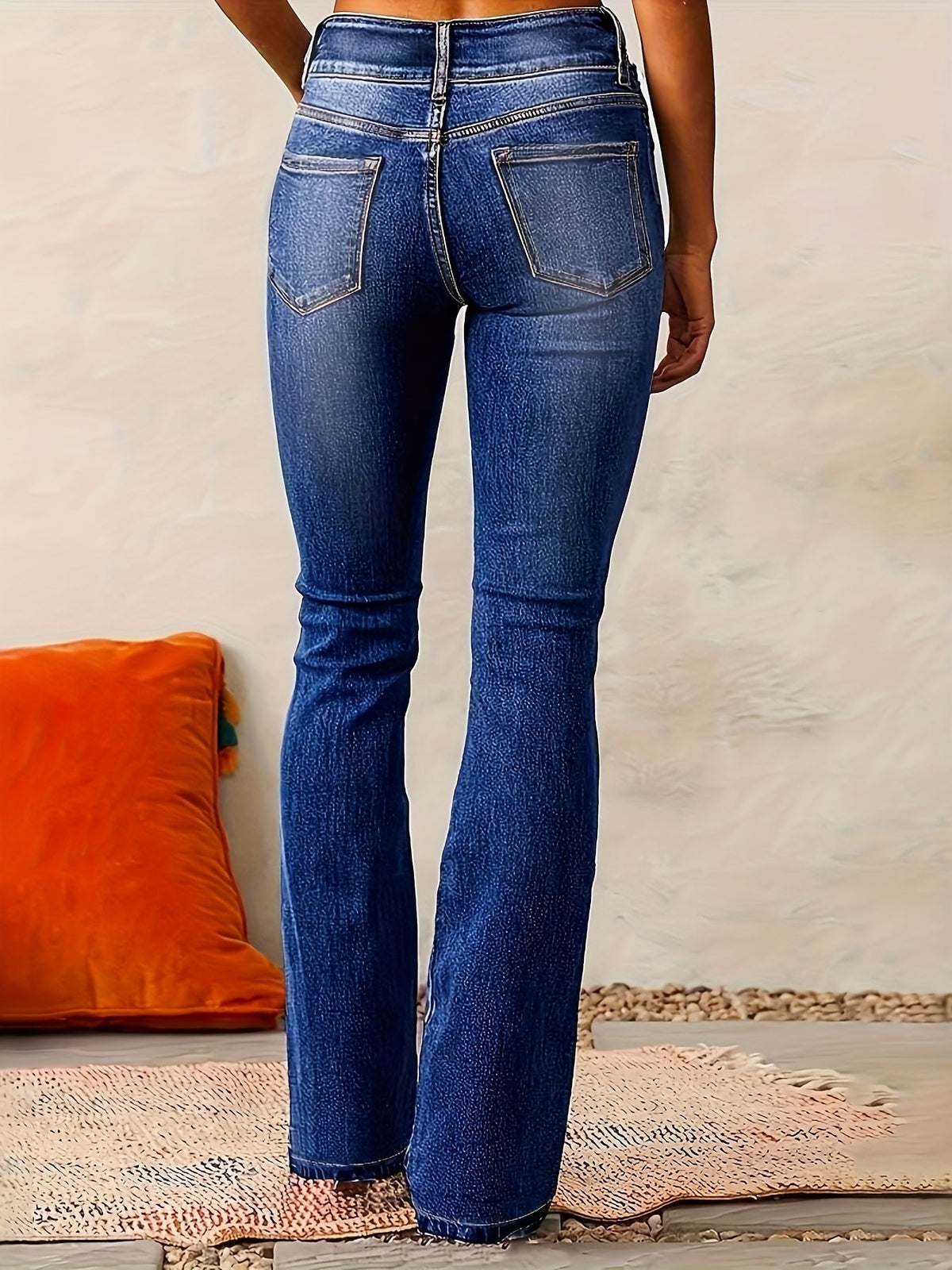 Women's Classic Flared Jeans – Stretch Denim