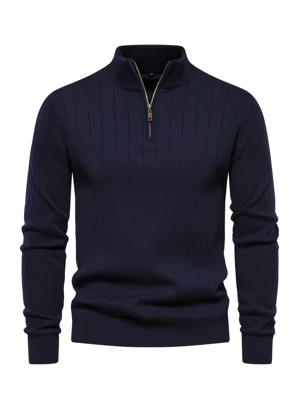 Men's Quarter-Zip Stand Collar Jumper