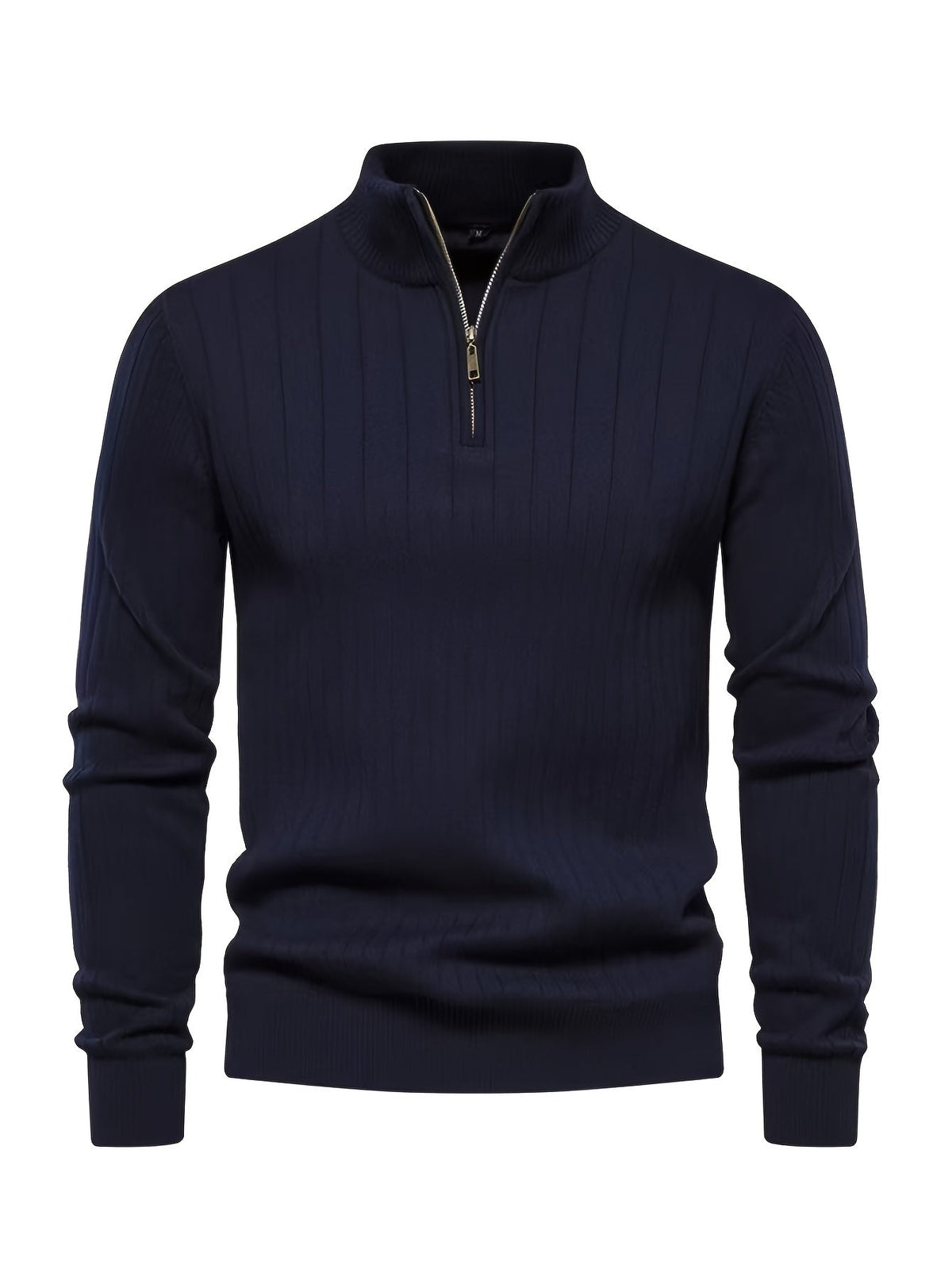 Men's Quarter-Zip Stand Collar Jumper