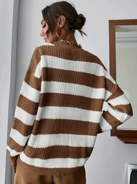 Women's Relaxed Striped Jumper – Drop Shoulder
