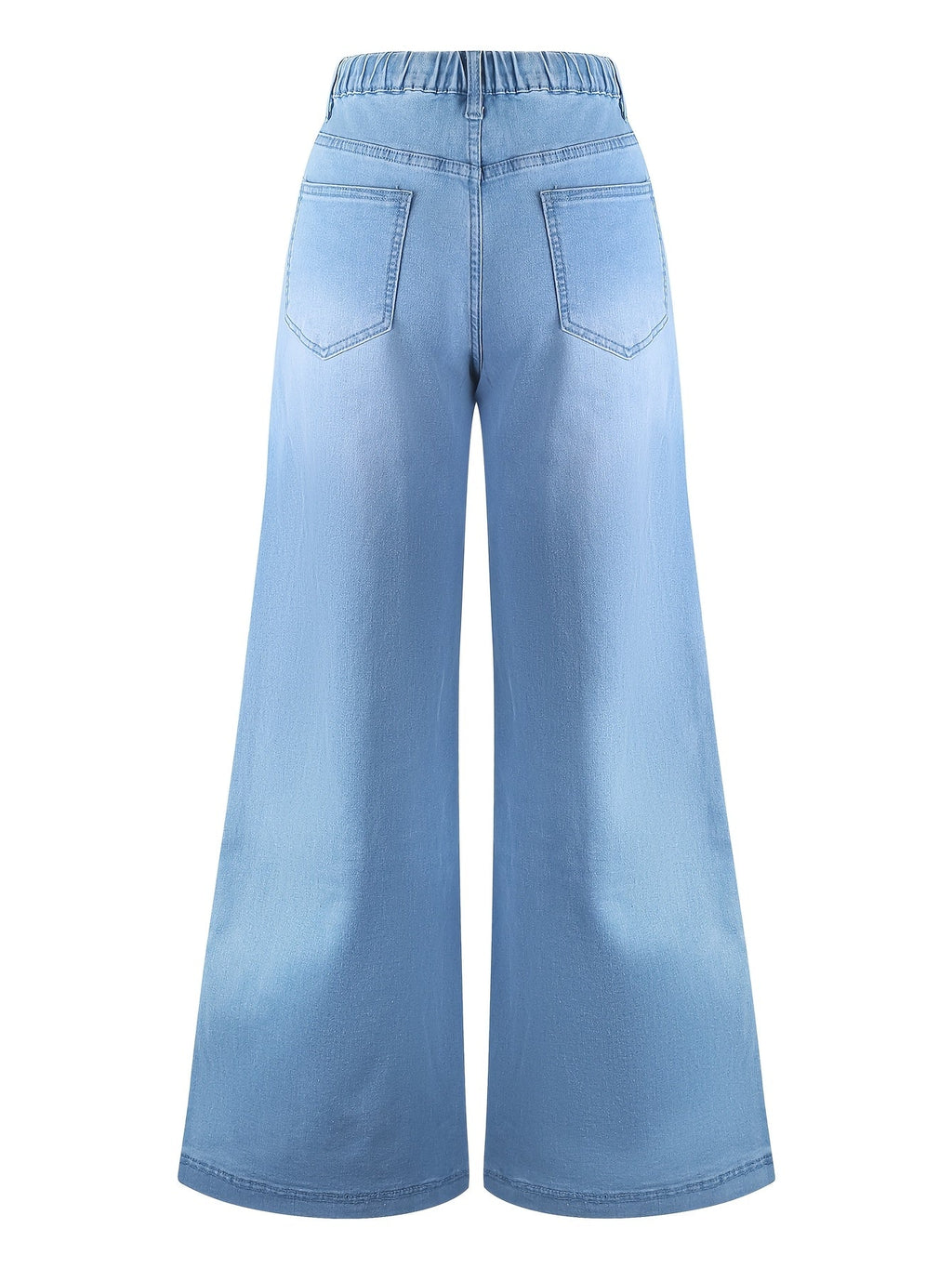 Women's High-Waisted Wide-Leg Stretch Trousers