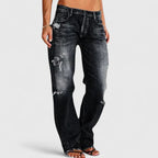 Women's Wide-Leg Stretch Jeans – Black