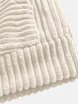 Unisex Ribbed Pullover Hoodie – Relaxed Fit