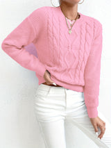 Women's Chunky Cable Knit Jumper – Drop Shoulder