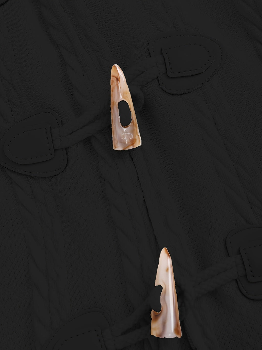 Women's Black Fur-Trimmed Hooded Longline Coat