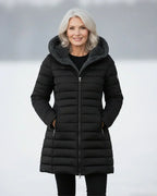 Women's Padded Winter Jacket – Warm Everyday Layer – Svart