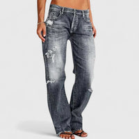 Women's Wide-Leg Stretch Jeans – Gray