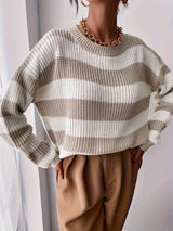 Women's Relaxed Striped Jumper – Drop Shoulder