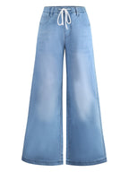 Women's High-Waisted Wide-Leg Stretch Trousers