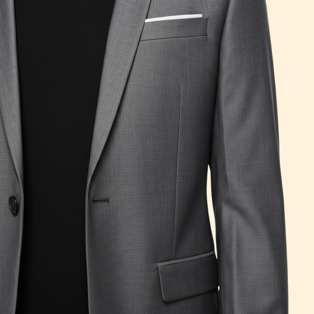 Men's Single-Button Lined Blazer – Office & Casual