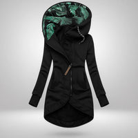 Women's Elegant Coat – Casual Wear, Office Style – Black