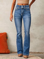 Women's Classic Flared Jeans – Stretch Denim