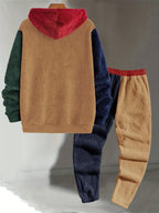 Men's Colour Block Hooded Two-Piece Lounge Set