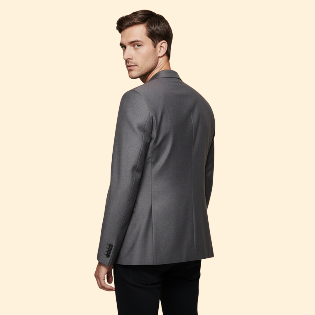 Men's Single-Button Lined Blazer – Office & Casual