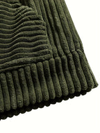 Unisex Ribbed Pullover Hoodie – Relaxed Fit