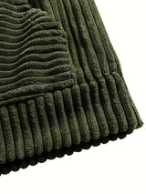 Unisex Ribbed Pullover Hoodie – Relaxed Fit