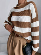 Women's Relaxed Striped Jumper – Drop Shoulder