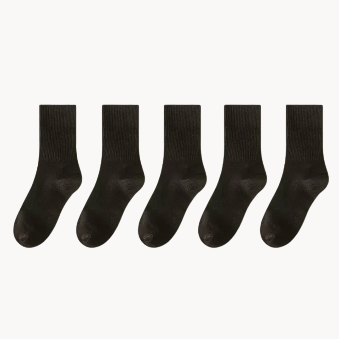 Unisex Cushioned Cotton Socks – Everyday Comfort – Black