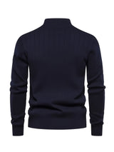 Men's Quarter-Zip Stand Collar Jumper
